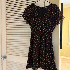 Madwell 100% Silk pansy dress